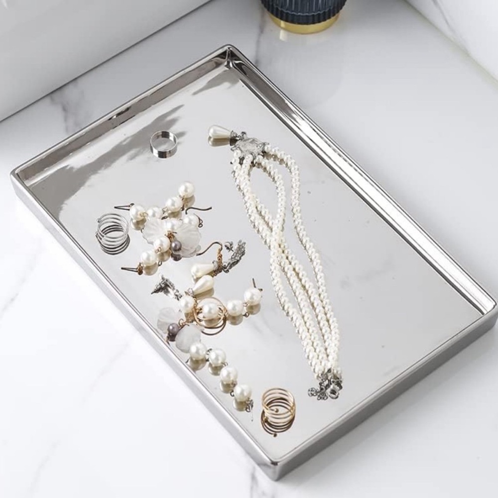 New Ceramic Chrome Vanity Tray